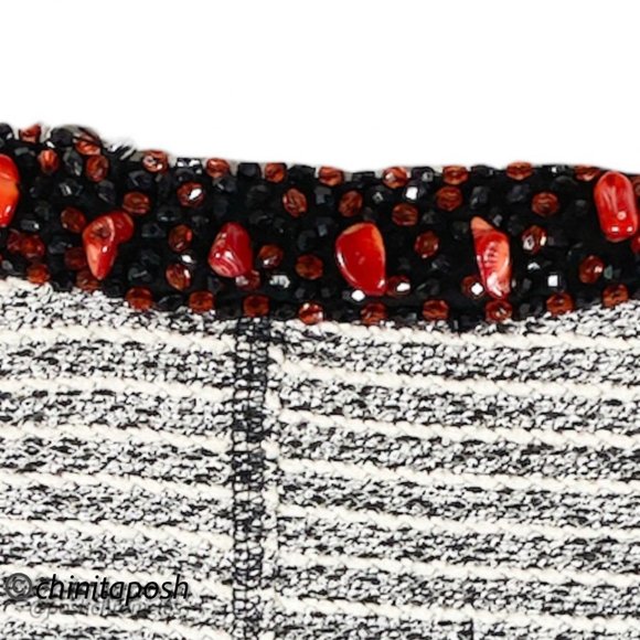 Chicos Embellished Neckline Tweed Jacket - Picture 4 of 7